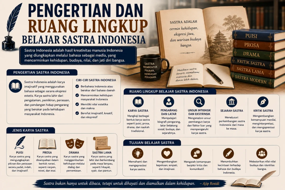 Pengertian dan Ruang Lingkup Belajar Sastra Indonesia