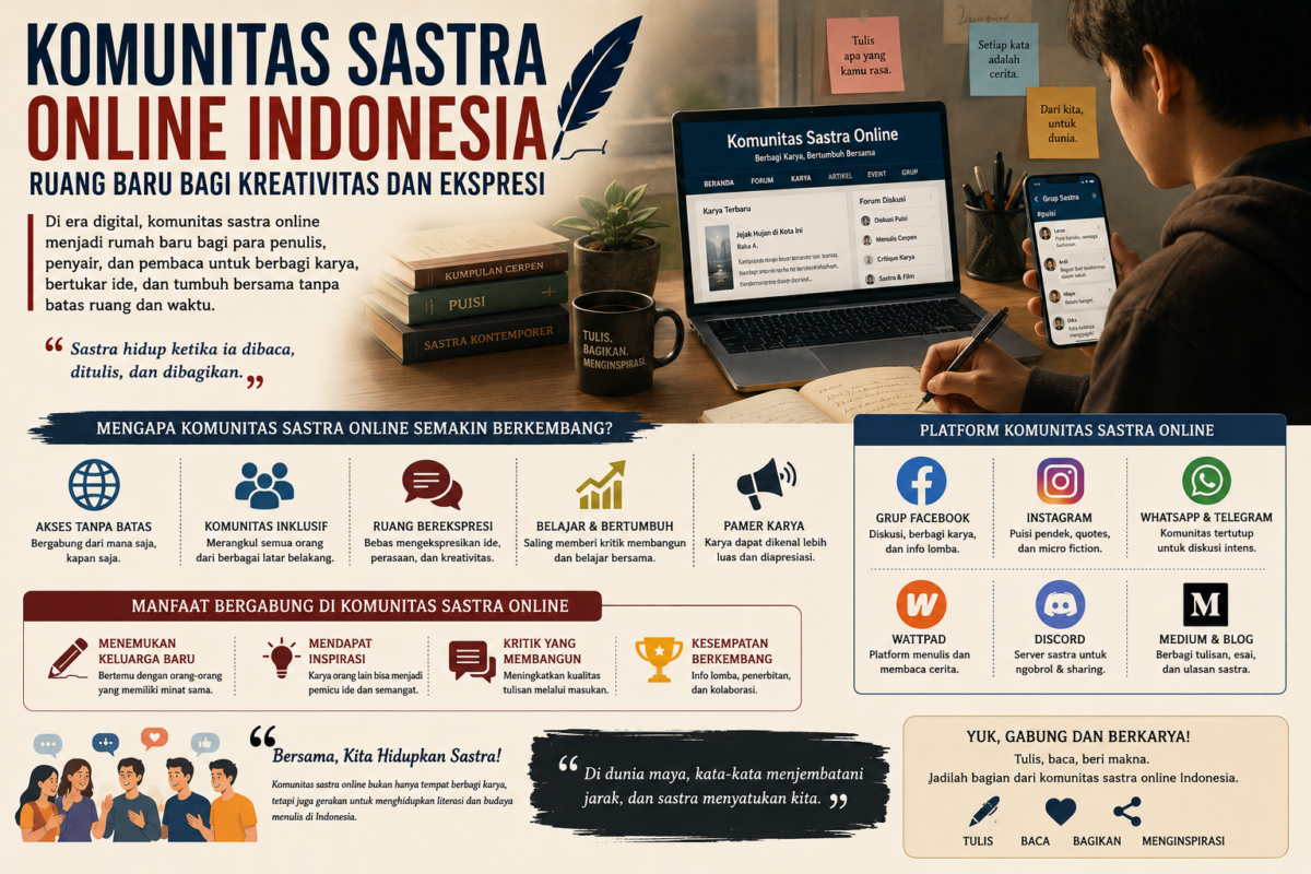 Komunitas Sastra Online Indonesia: Ruang Baru bagi Kreativitas dan Literasi
