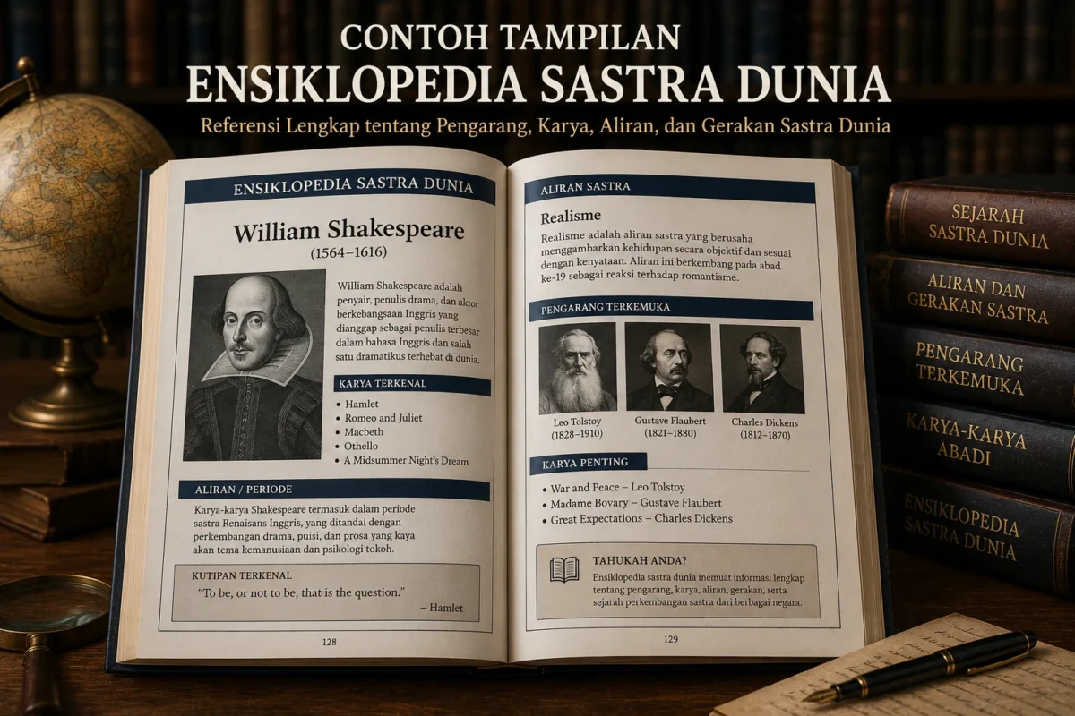 Contoh Tampilan Ensiklopedia Sastra Dunia dan Pentingnya dalam Dunia Literatur