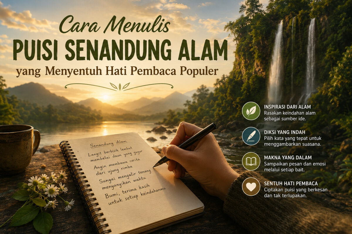 Cara Menulis Puisi Senandung Alam dengan inspirasi pemandangan alam untuk menciptakan puisi yang menyentuh hati pembaca.
