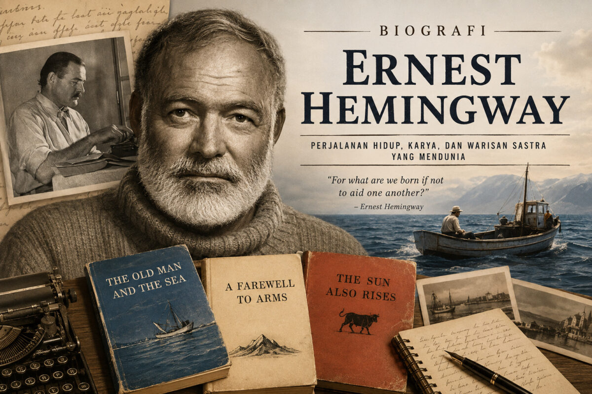 Biografi Ernest Hemingway dan perjalanan karier sastranya yang mendunia