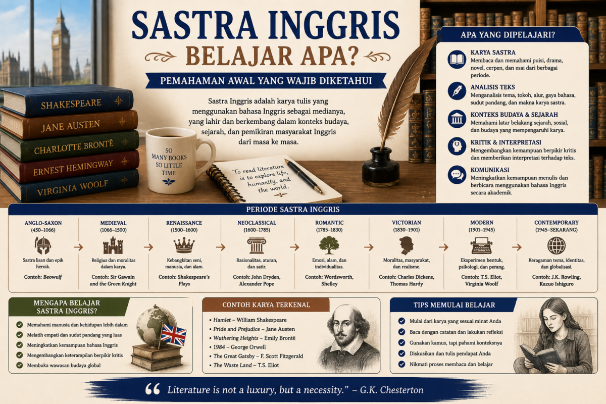 Sastra Inggris Belajar Apa: Pemahaman Awal yang Wajib Diketahui