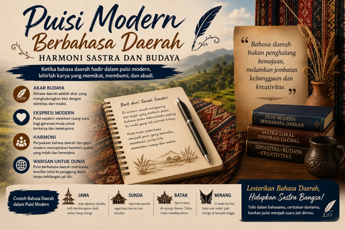 Puisi Modern Berbahasa Daerah Harmoni Sastra dan Budaya Lokal