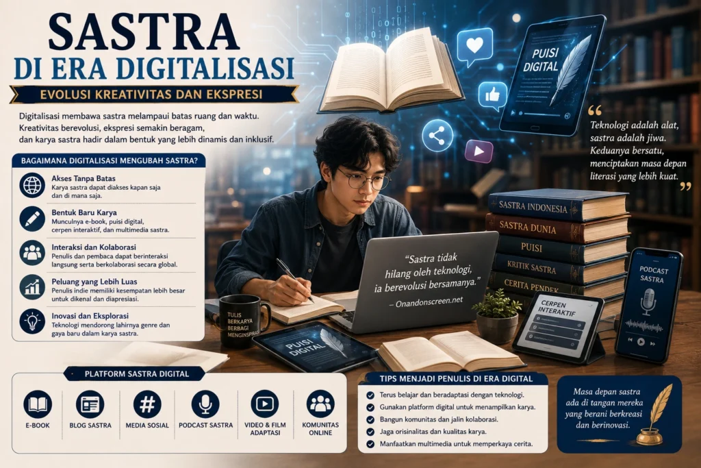 Sastra di Era Digitalisasi Evolusi Kreativitas dan Tantangan Zaman
