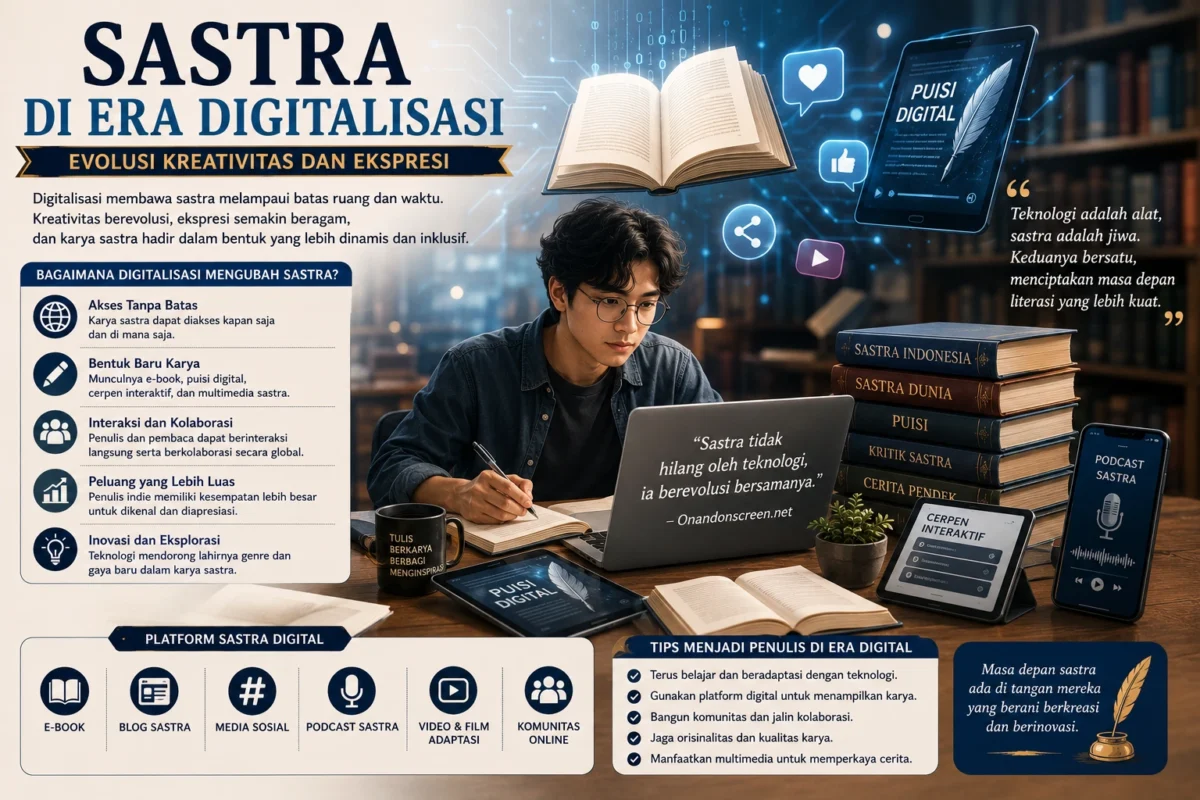 Sastra di Era Digitalisasi Evolusi Kreativitas dan Tantangan Zaman