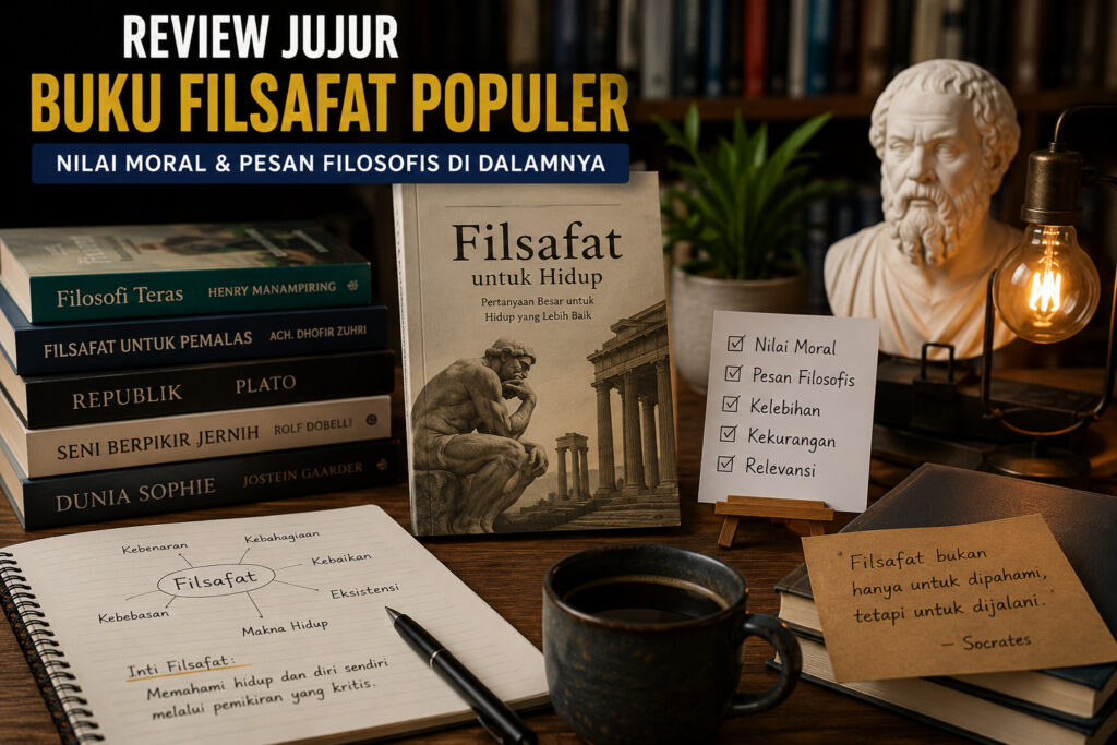 Review jujur buku filsafat populer tentang nilai moral dan pesan filosofis dalam kehidupan sehari-hari