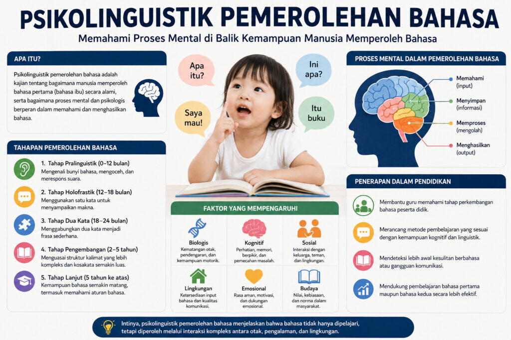 pengertian psikolinguistik pemerolehan bahasa dan tahapan perkembangan kemampuan berbahasa